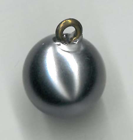 ROUND PEARL BUTTON - SIZE 12 - SILVER